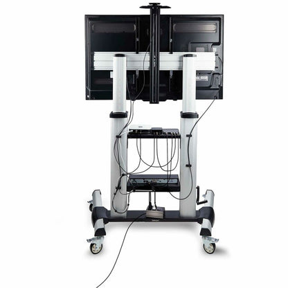 StarTech.com Mobile TV Cart for 60-100 Inch Displays with Adjustable Height and Storage