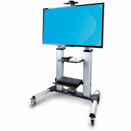 StarTech.com Mobile TV Cart for 60-100 Inch Displays with Adjustable Height and Storage