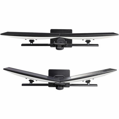 StarTech.com Crossbar Dual Monitor Desk Stand for 27-Inch Screens, Max Capacity 26.4 lb, VESA Mount 75x75/100x100, Toolless Height Adjustment