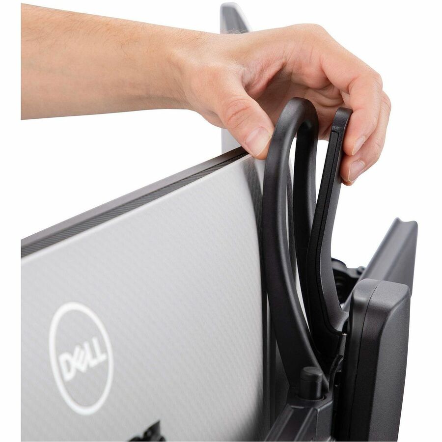 StarTech.com Crossbar Dual Monitor Desk Stand for 27-Inch Screens, Max Capacity 26.4 lb, VESA Mount 75x75/100x100, Toolless Height Adjustment