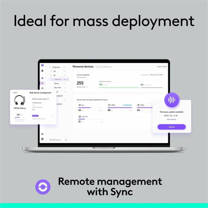Logitech H570e USB Wired Stereo Headset with Noise-Canceling Microphones and Inline Controls for Microsoft Teams - Black