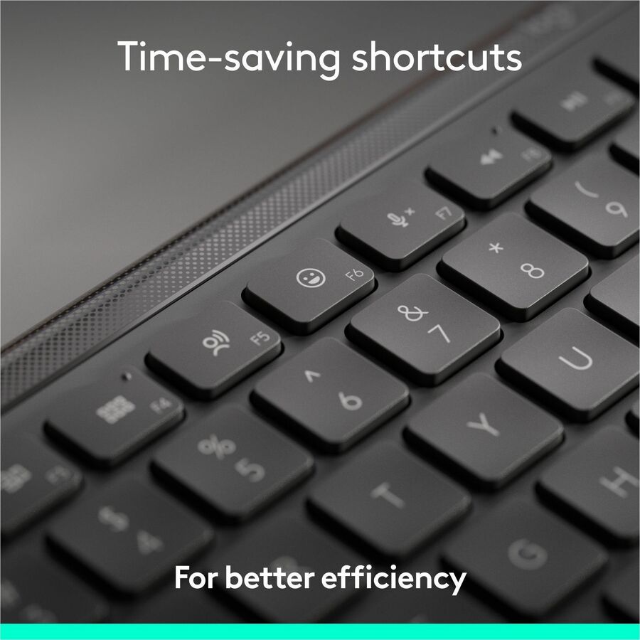 Logitech Signature Slim MK955 Combo for Business with Copilot Key, Wireless Keyboard and Mouse in Graphite