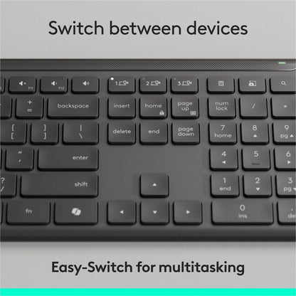 Logitech Signature Slim MK955 Combo for Business with Copilot Key, Wireless Keyboard and Mouse in Graphite