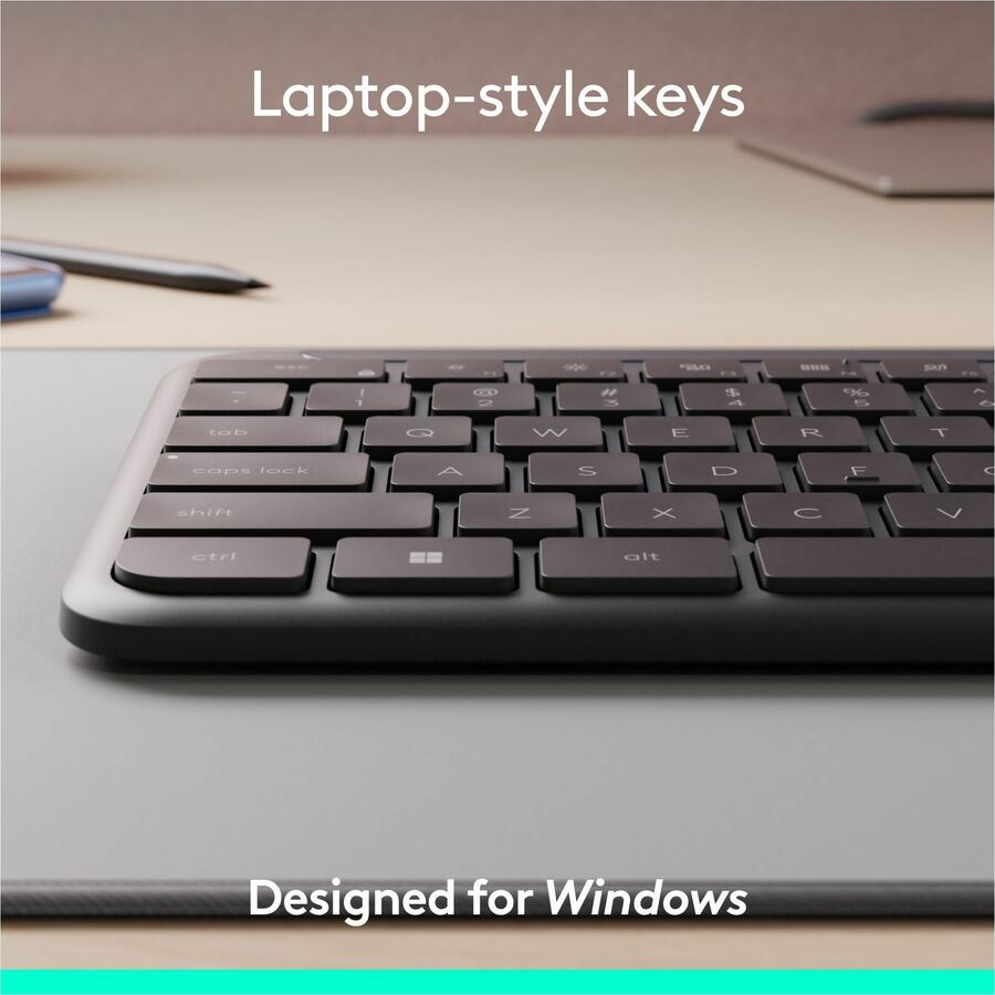 Logitech Signature Slim MK955 Combo for Business with Copilot Key, Wireless Keyboard and Mouse in Graphite