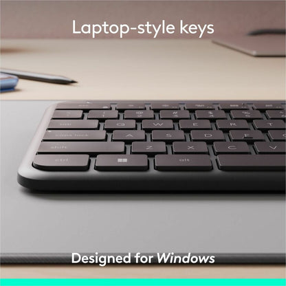 Logitech Signature Slim MK955 Combo for Business with Copilot Key, Wireless Keyboard and Mouse in Graphite