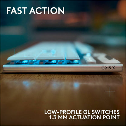 Logitech G915 X LIGHTSPEED Low-Profile Wireless Gaming Keyboard with RGB Backlighting and Programmable Keys