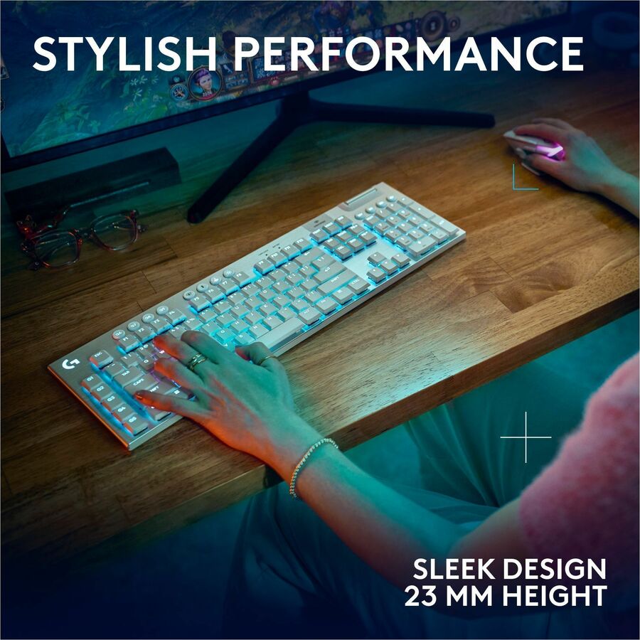 Logitech G915 X LIGHTSPEED Low-Profile Wireless Gaming Keyboard with RGB Backlighting and Programmable Keys