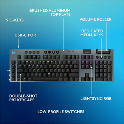 Logitech G915 X LIGHTSPEED Wireless Gaming Keyboard with Low-Profile GL Switches and RGB Backlighting