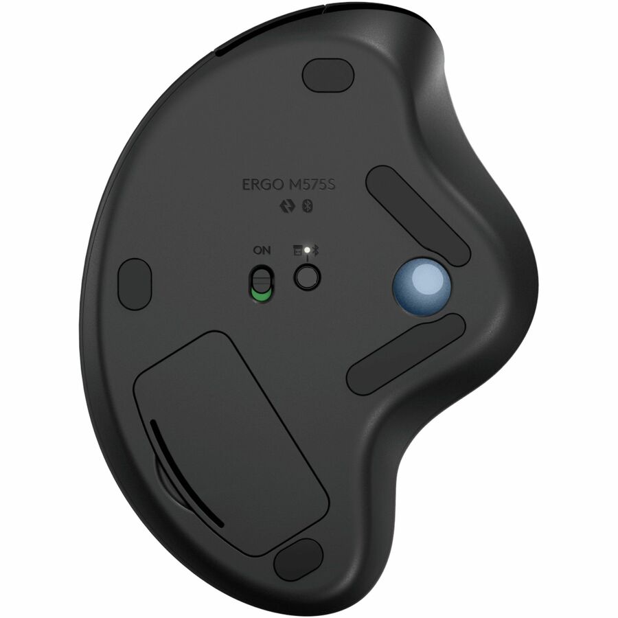 Logitech ERGO M575S Wireless Trackball Mouse with Ergonomic Design and Quiet Clicks
