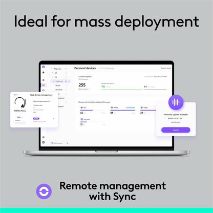 Logitech H570e USB Wired Mono Headset with Noise-Canceling Microphones and Inline Controls