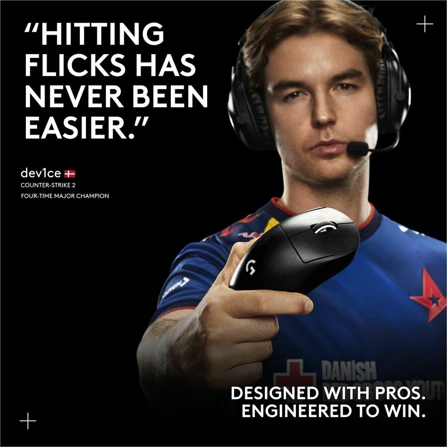 Logitech G PRO X SUPERLIGHT 2 DEX Wireless Gaming Mouse with HERO 2 Sensor and 5 Programmable Buttons