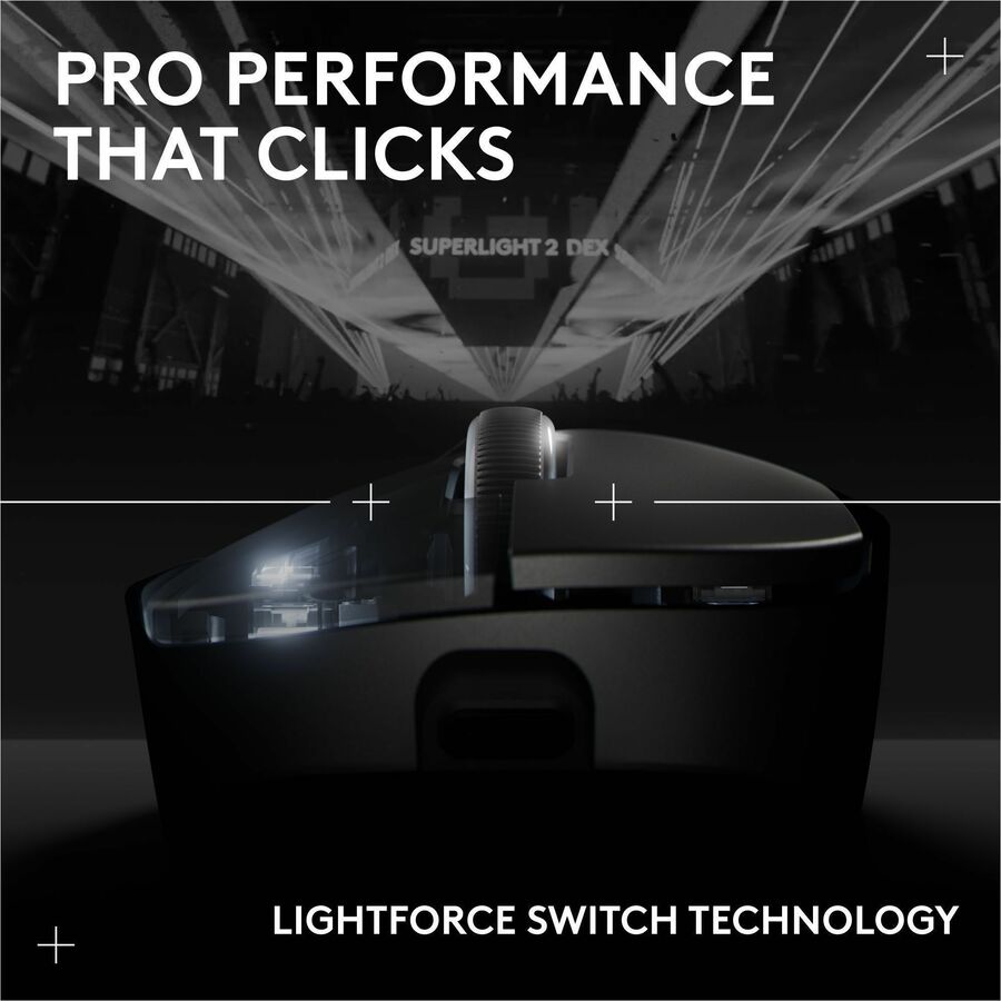 Logitech G PRO X SUPERLIGHT 2 DEX Wireless Gaming Mouse with HERO 2 Sensor and 5 Programmable Buttons