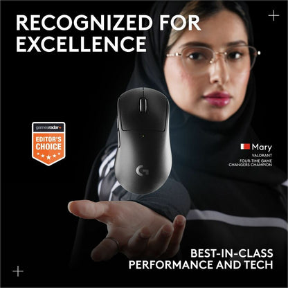 Logitech G PRO X SUPERLIGHT 2 DEX Wireless Gaming Mouse with HERO 2 Sensor and 5 Programmable Buttons