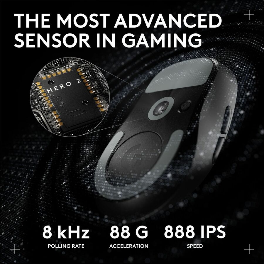 Logitech G PRO X SUPERLIGHT 2 DEX Wireless Gaming Mouse with HERO 2 Sensor and 5 Programmable Buttons