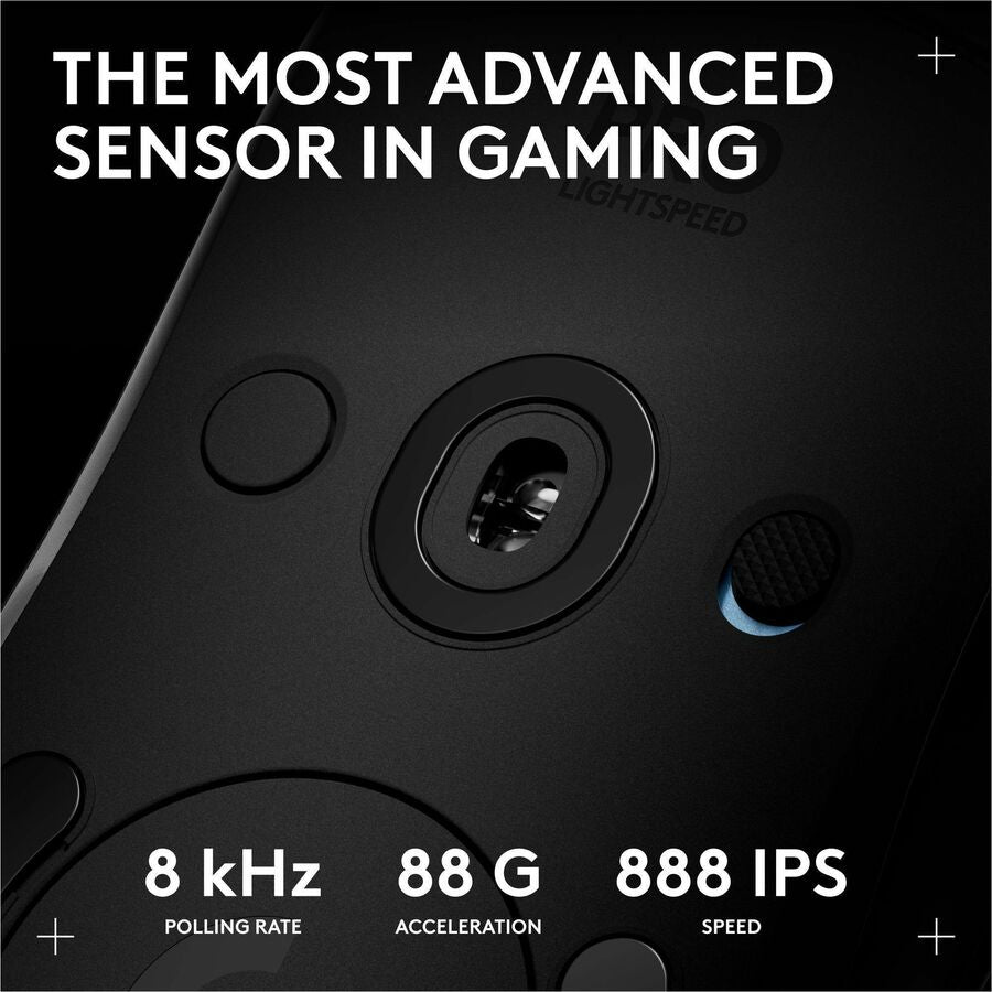 Logitech G PRO 2 LIGHTSPEED Wireless Gaming Mouse - Ambidextrous, 32k DPI, Rechargeable, Black