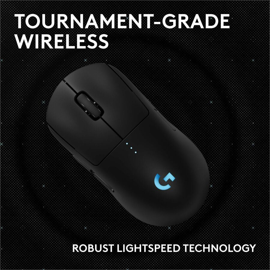 Logitech G PRO 2 LIGHTSPEED Wireless Gaming Mouse - Ambidextrous, 32k DPI, Rechargeable, Black