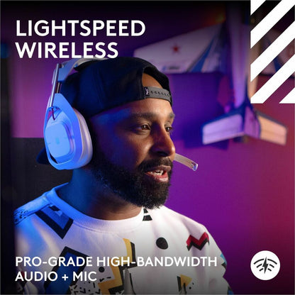 Logitech G Astro A50 (Gen 5) Wireless Gaming Headset with Base Station – Multi-Platform, PRO-G Graphene Drivers, 24-bit LIGHTSPEED Wireless, Bluetooth, White