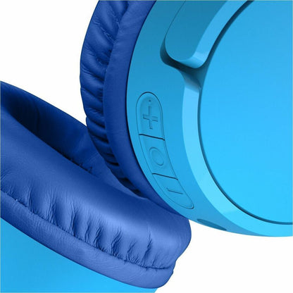 Belkin SoundForm Mini Headset for Kids with Microphone, 85dB Volume Limit, Wireless & Wired Connectivity, Blue