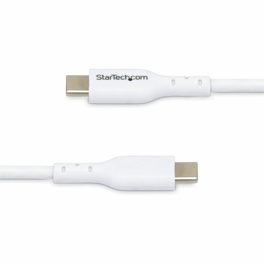 StarTech.com 2m White USB-C Charging and Data Transfer Cable, 60W Power Delivery, USB 2.0 Type-C to Type-C