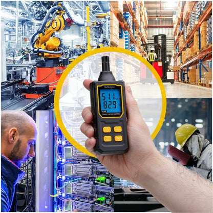 StarTech.com Handheld Digital Temperature and Humidity Meter with Large LCD for Data Center and Office Monitoring
