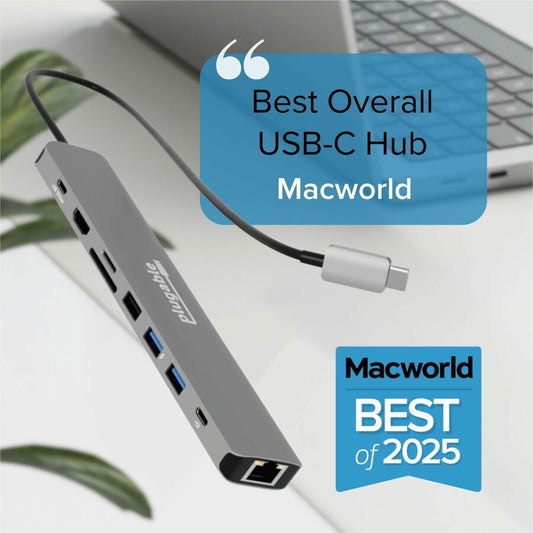 Plugable USB C Hub Multiport Adapter (9-in-1) with 4K HDMI and 140W Power Delivery Charging