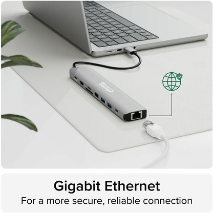 Plugable USB C Hub Multiport Adapter (9-in-1) with 4K HDMI and 140W Power Delivery Charging