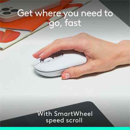 Logitech POP Mouse – Compact Wireless Bluetooth Mouse with Silent Touch Technology, Customizable Buttons, and Multi-Device Switching