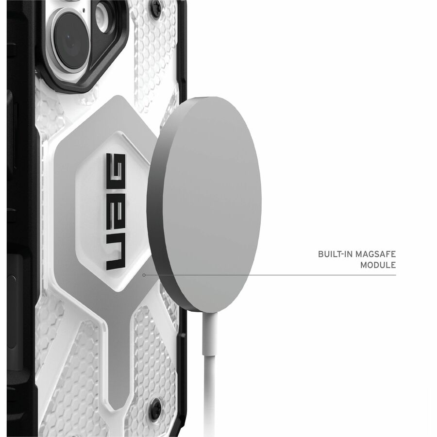 Urban Armor Gear Pathfinder Clear iPhone 16 Plus Case - Ice/Silver