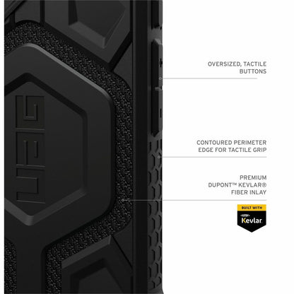 Urban Armor Gear Monarch Pro Kevlar® iPhone 16 Plus Case - Kevlar Black