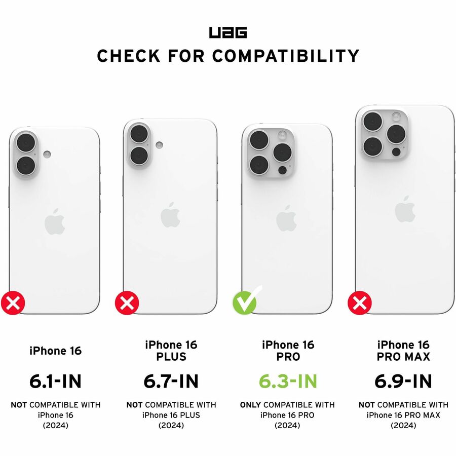 Urban Armor Gear Essential Armor iPhone 16 Pro Max MagSafe Case - Black