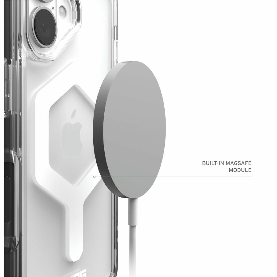 Urban Armor Gear Plyo iPhone 16 Case - Ice/White | Shock-Resistant, MagSafe Compatible