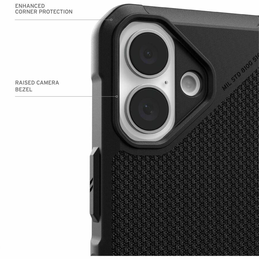 Urban Armor Gear Metropolis LT iPhone 16 Plus Case - Kevlar Black with MagSafe Compatibility