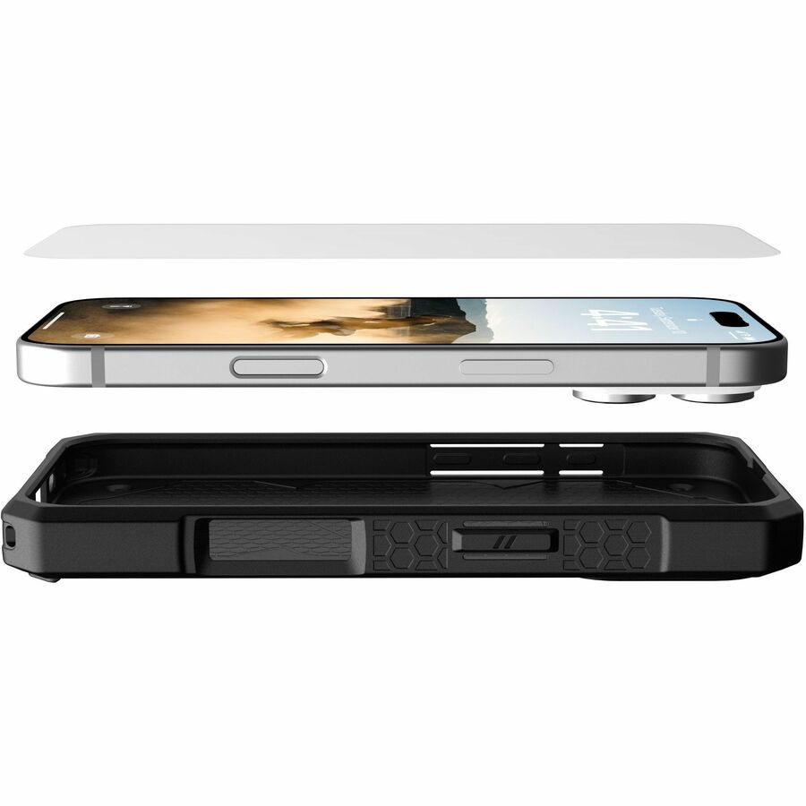 Urban Armor Gear Glass Screen Protector Shield Ultra for iPhone 16 Pro – Clear