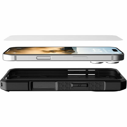 Urban Armor Gear Glass Screen Protector Shield Ultra for iPhone 16 Pro – Clear