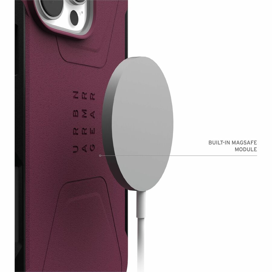 Urban Armor Gear Civilian iPhone 16 Pro Max MagSafe Case - Bordeaux
