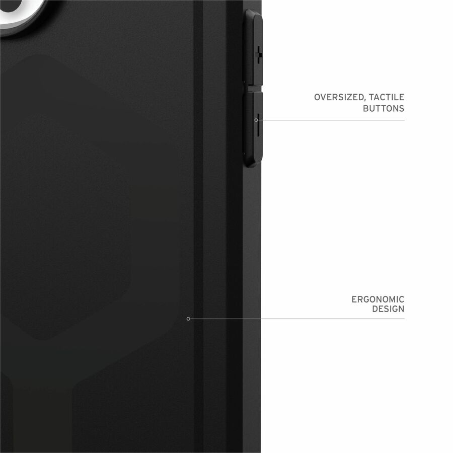 Urban Armor Gear Essential Armor iPhone 16 Pro Max Case – Black with MagSafe Compatibility