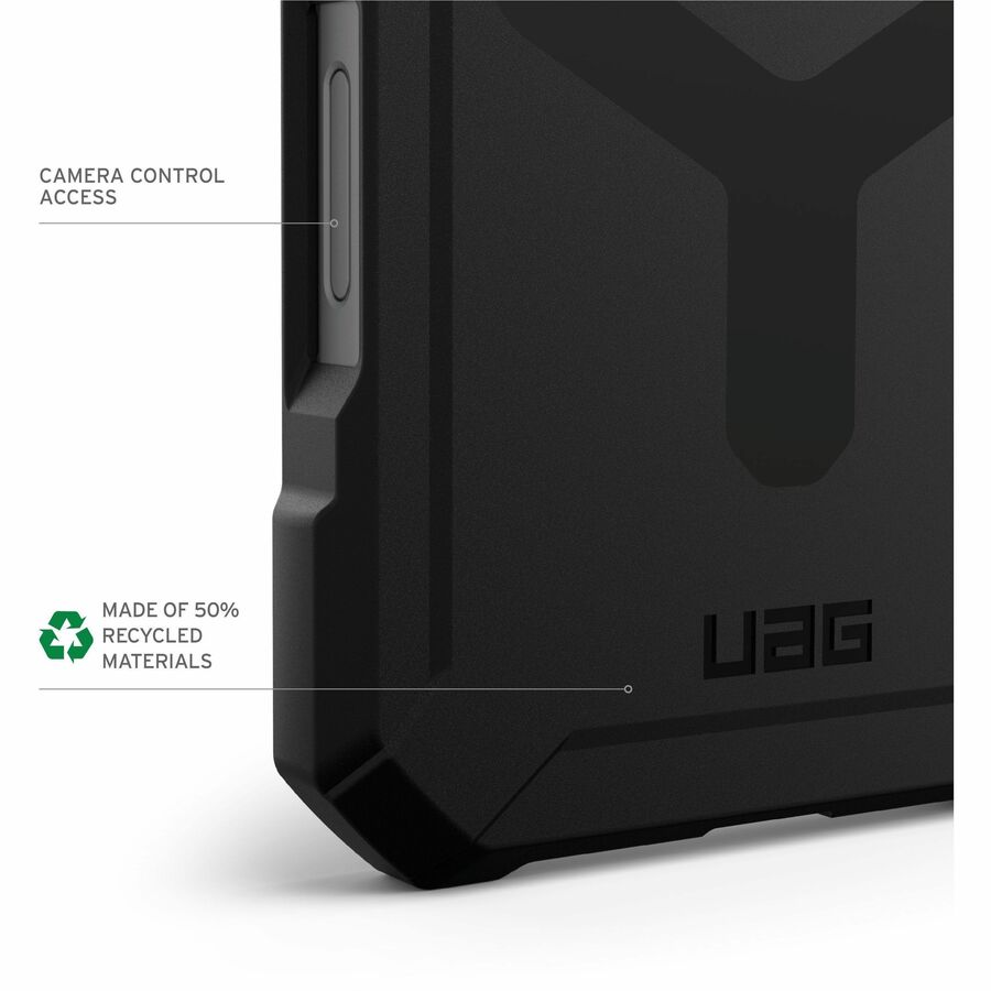 Urban Armor Gear Essential Armor iPhone 16 Pro Max Case – Black with MagSafe Compatibility