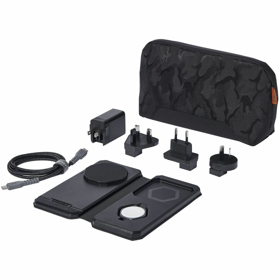 Urban Armor Gear SRGE 3-in-1 Travel and Desktop Charger with MagSafe Compatibility and Case