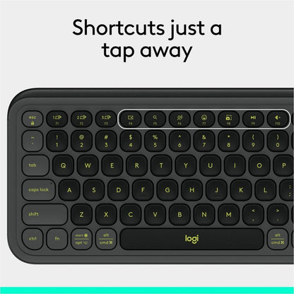 Logitech POP Icon Keys Wireless Bluetooth Keyboard - Comfortable, Programmable Action Keys, Dual-Color Green & Graphite
