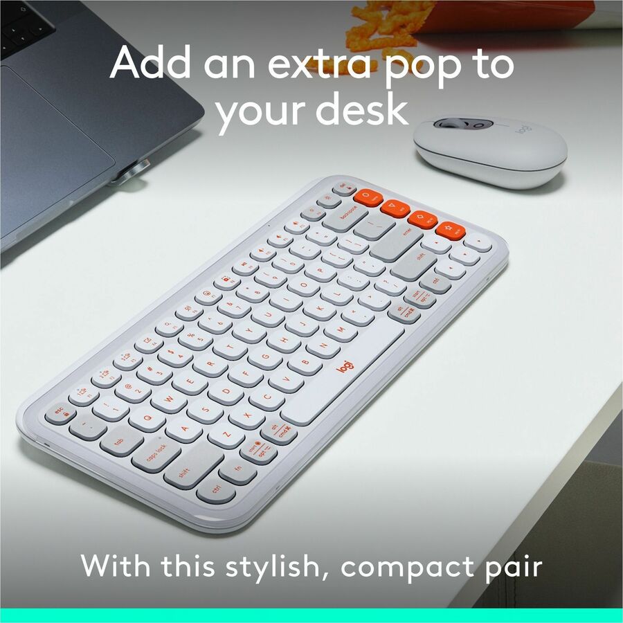 Logitech POP Icon Combo Bluetooth Keyboard and Mouse - Comfortable, Quiet, and Customizable