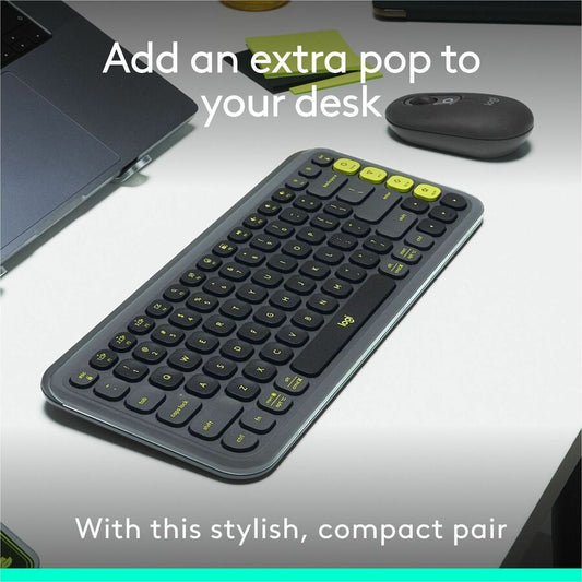 Logitech POP Icon Combo Bluetooth Keyboard and Mouse with Customizable Keys, Quiet Clicks, and Multi-Device Support