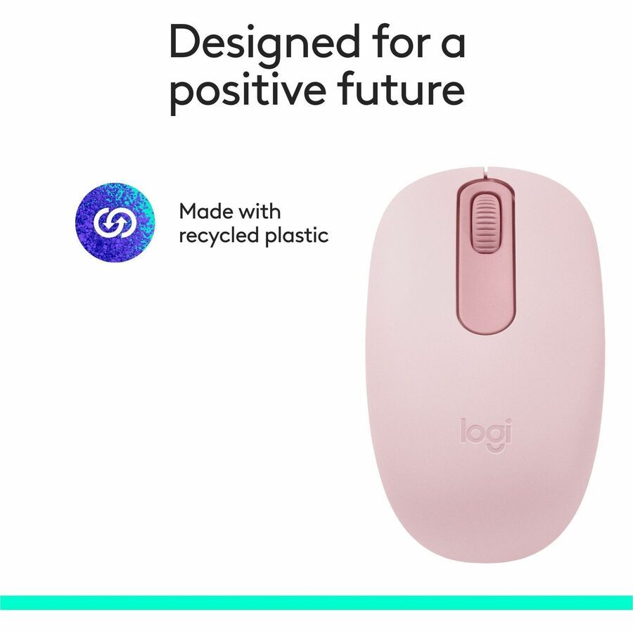 Logitech M196 Bluetooth Wireless Mouse - Compact, Portable, Rose