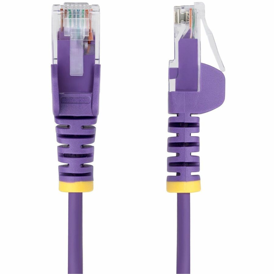 StarTech.com 5ft Purple Slim CAT6 Ethernet Cable with LSZH Jacket and PoE++ Support