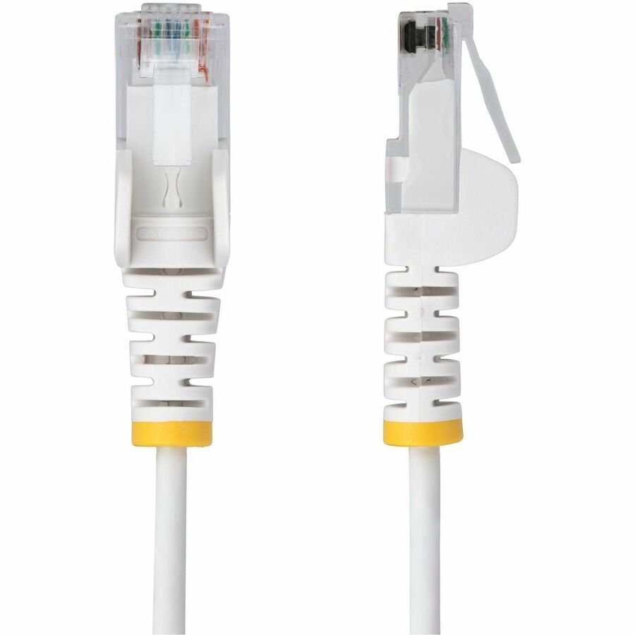 StarTech.com 5ft White Slim CAT6 Ethernet Cable - UTP Patch Cord with Snagless RJ45 Connectors, LSZH Jacket, 28AWG Bare Copper, PoE++ Support