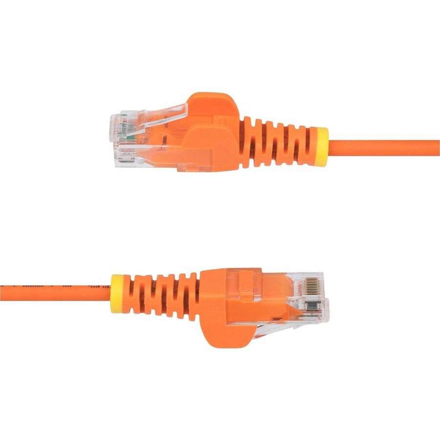 StarTech.com 1ft Orange Slim Cat6 Ethernet Cable with Snagless RJ45 Connectors and LSZH Jacket