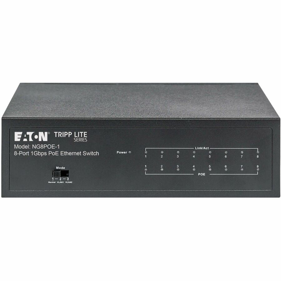 Eaton Tripp Lite Series NG8POE-1 8-Port Gigabit Ethernet Switch with PoE+ for Small Offices
