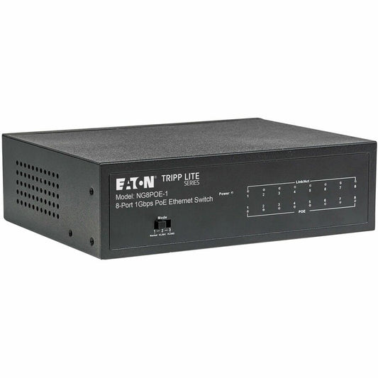 Eaton Tripp Lite Series NG8POE-1 8-Port Gigabit Ethernet Switch with PoE+ for Small Offices