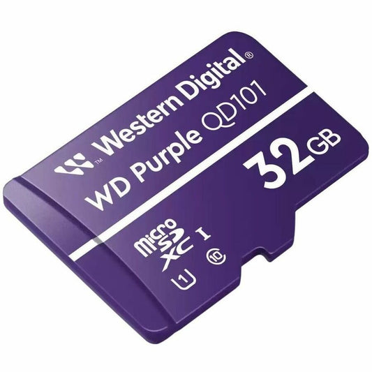 Western Digital WD Purple SC QD101 32GB microSDXC Card for Security Cameras and Edge Devices