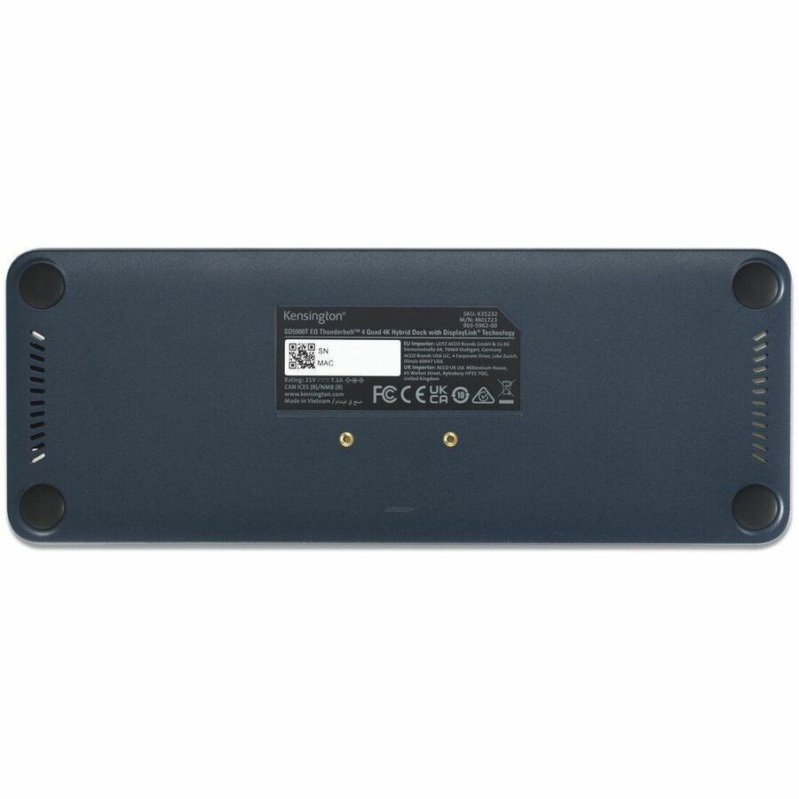 Kensington SD5900T Thunderbolt 4 Docking Station with Quad 4K Support and 16-in-1 Design