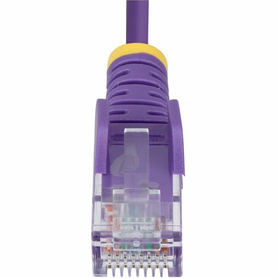 StarTech.com 50ft Purple Slim Cat6 Ethernet Cable with Snagless RJ45 Connectors, UTP, LSZH Jacket, 28AWG Bare Copper Patch Cord
